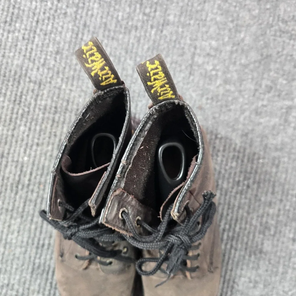 Dr. Martens Boots Mens Size 5 Brown Leather Combat Round Toe Made In England